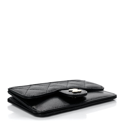 Chanel Caviar Quilted Flap Zip Card Holder Black 4 of 11