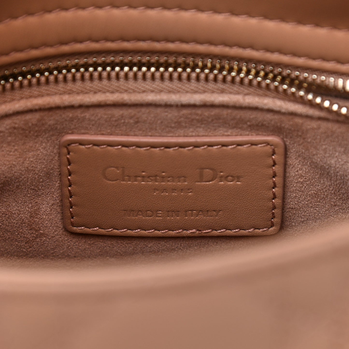 Ultra Matte Calfskin Cannage Mini Lady Dior Light Beige