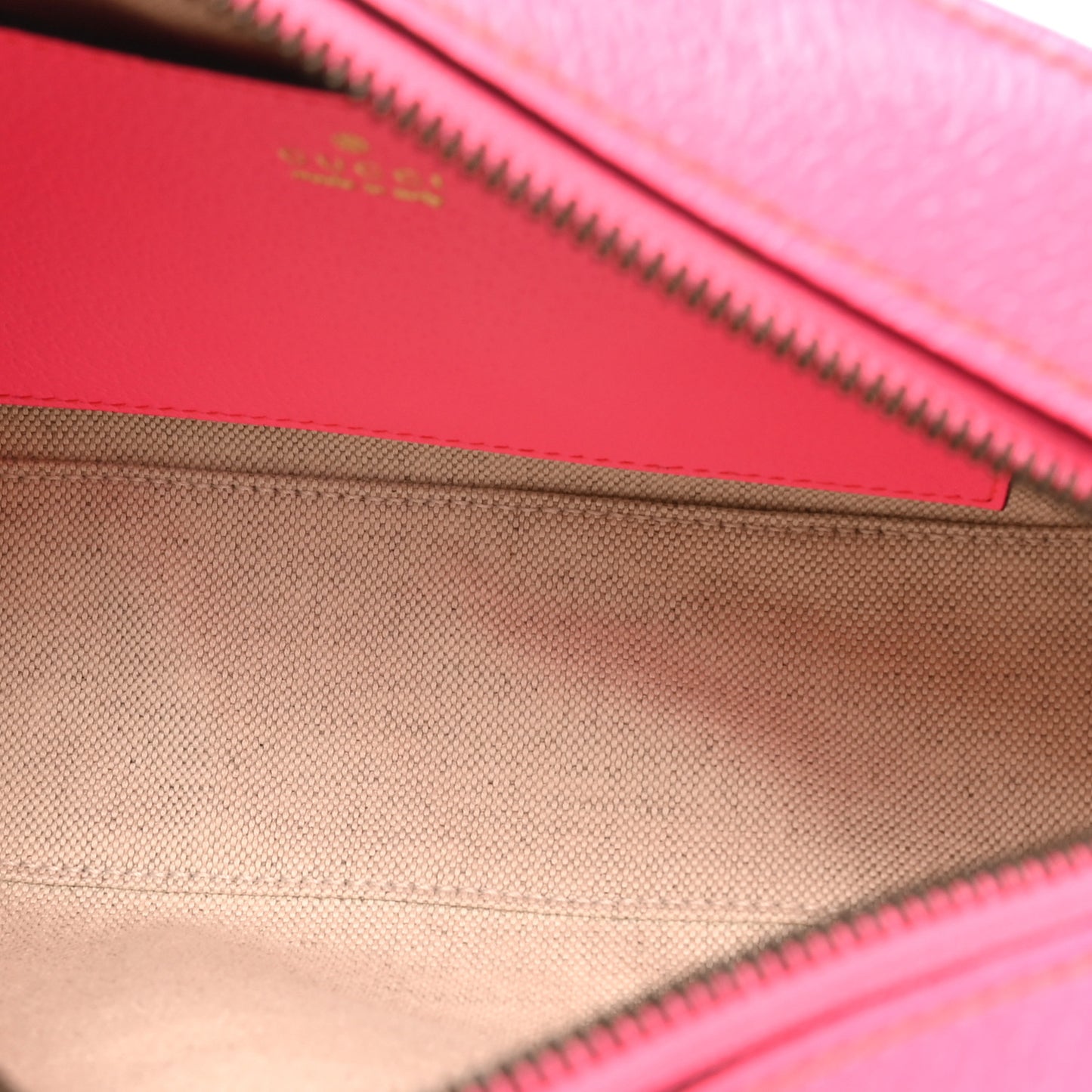 GG Supreme Monogram Textured Dollar Calfskin Web Ophidia Small Crossbody Bag Beige Ebony Fuchsia