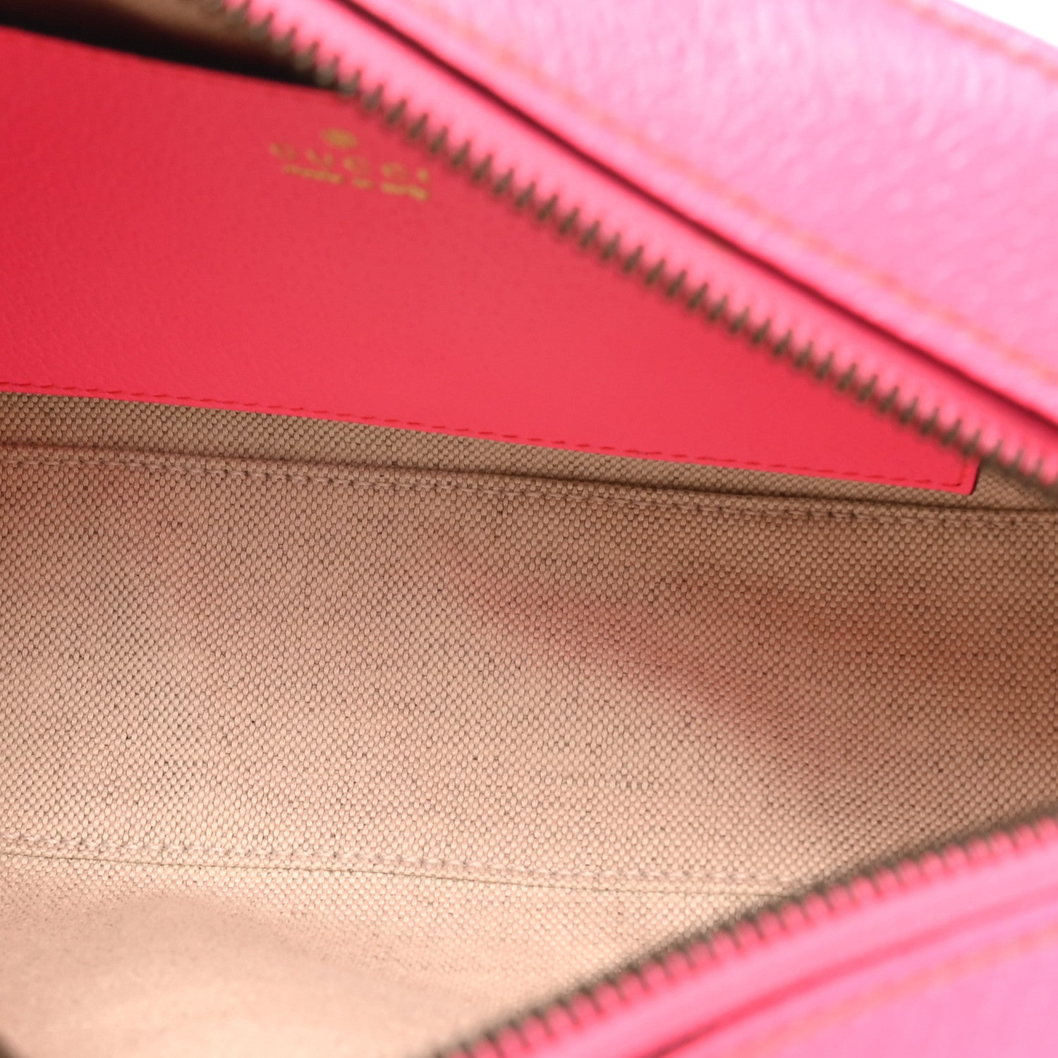 Gucci GG Supreme Monogram Textured Dollar Calfskin Web Ophidia Small Crossbody Bag Beige Ebony Fuchsia 5 of 10