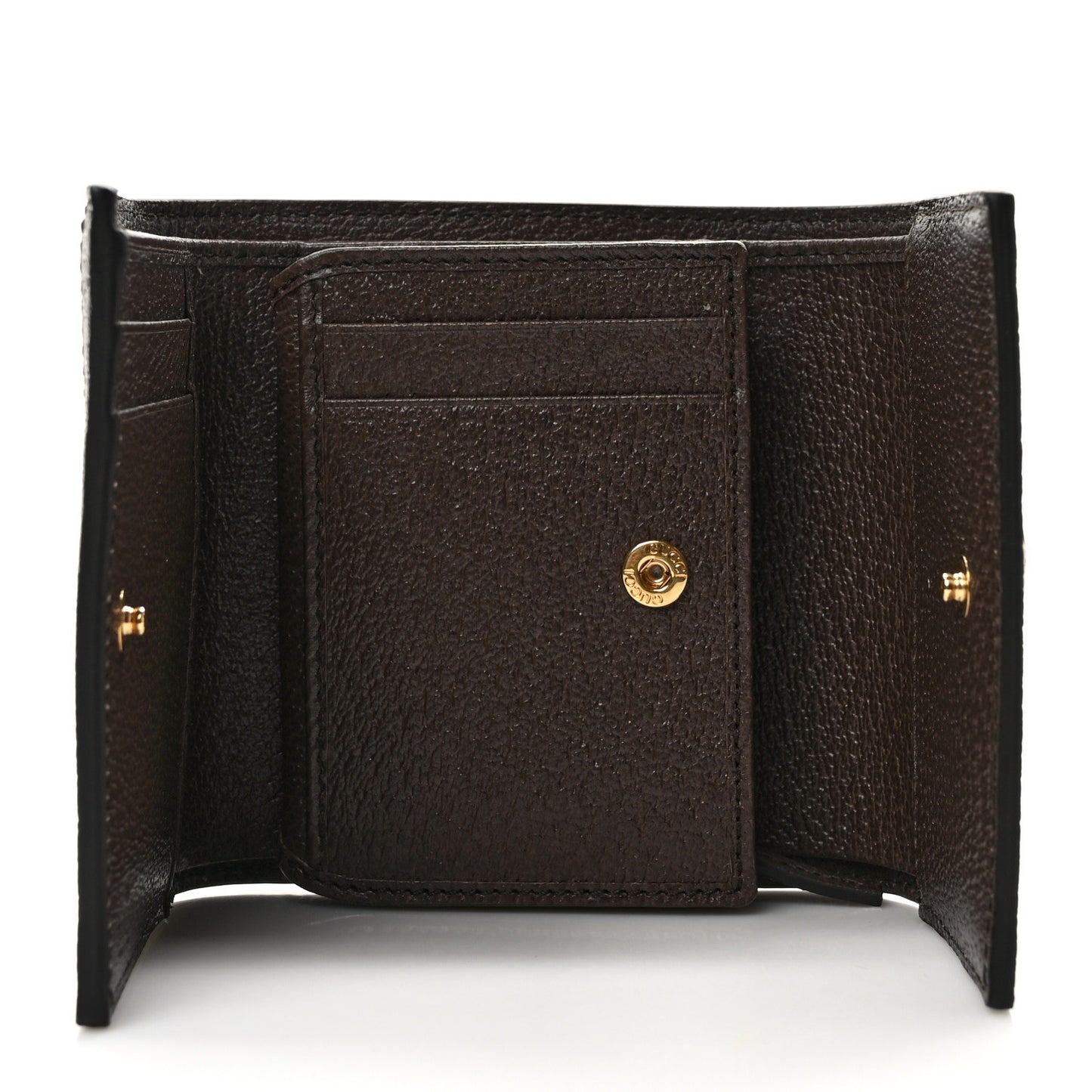 GG Supreme Monogram Web Ophidia French Flap Wallet Beige New Acero