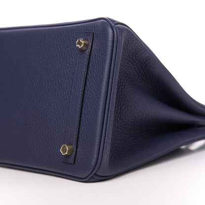 Hermes Taurillon Clemence Sombrero Birkin 30 Bleu Encre Bleu Obscur 9 of 10