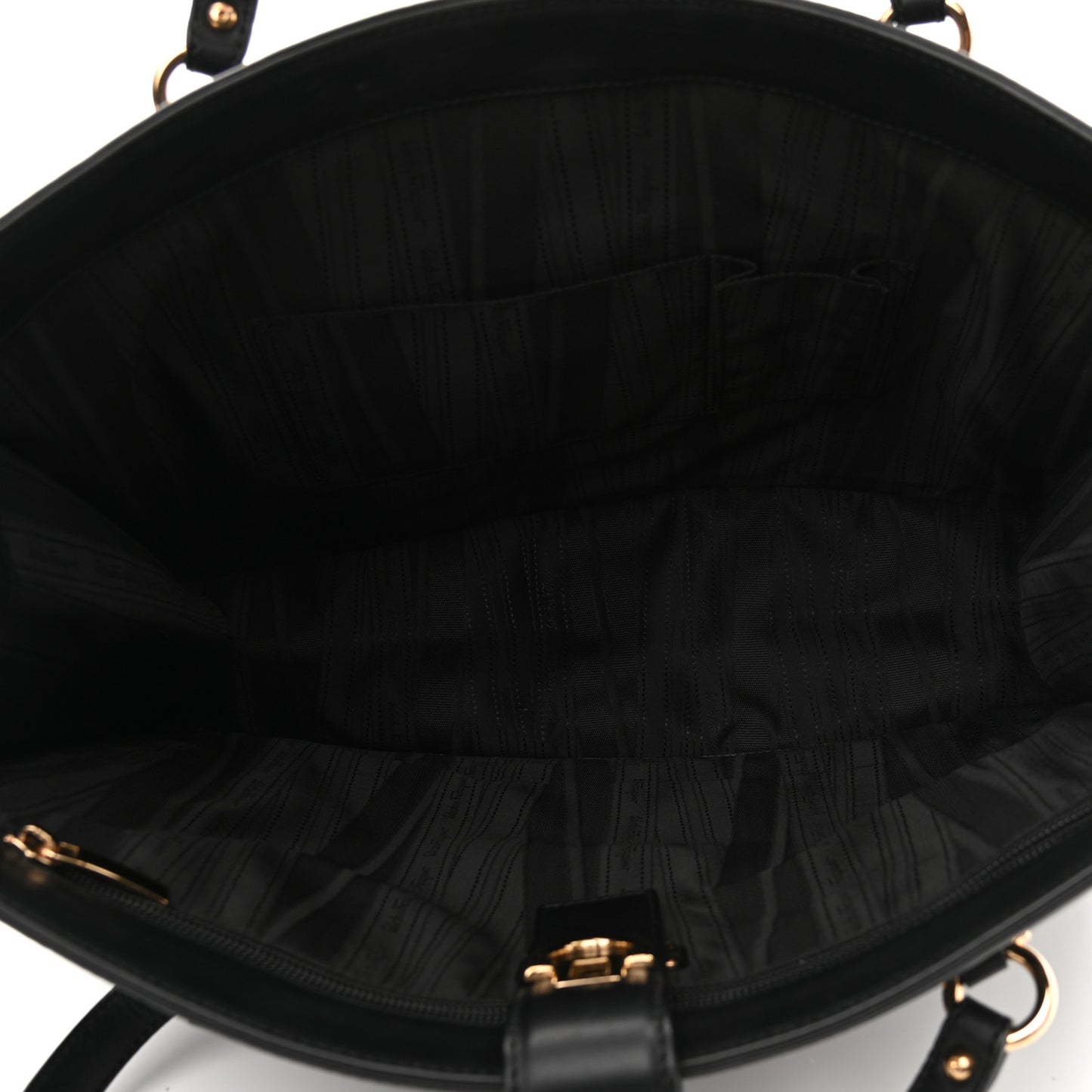 Calfskin Gancini Tote Black