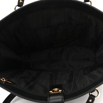 Salvatore Ferragamo Calfskin Gancini Tote Black 5 of 11