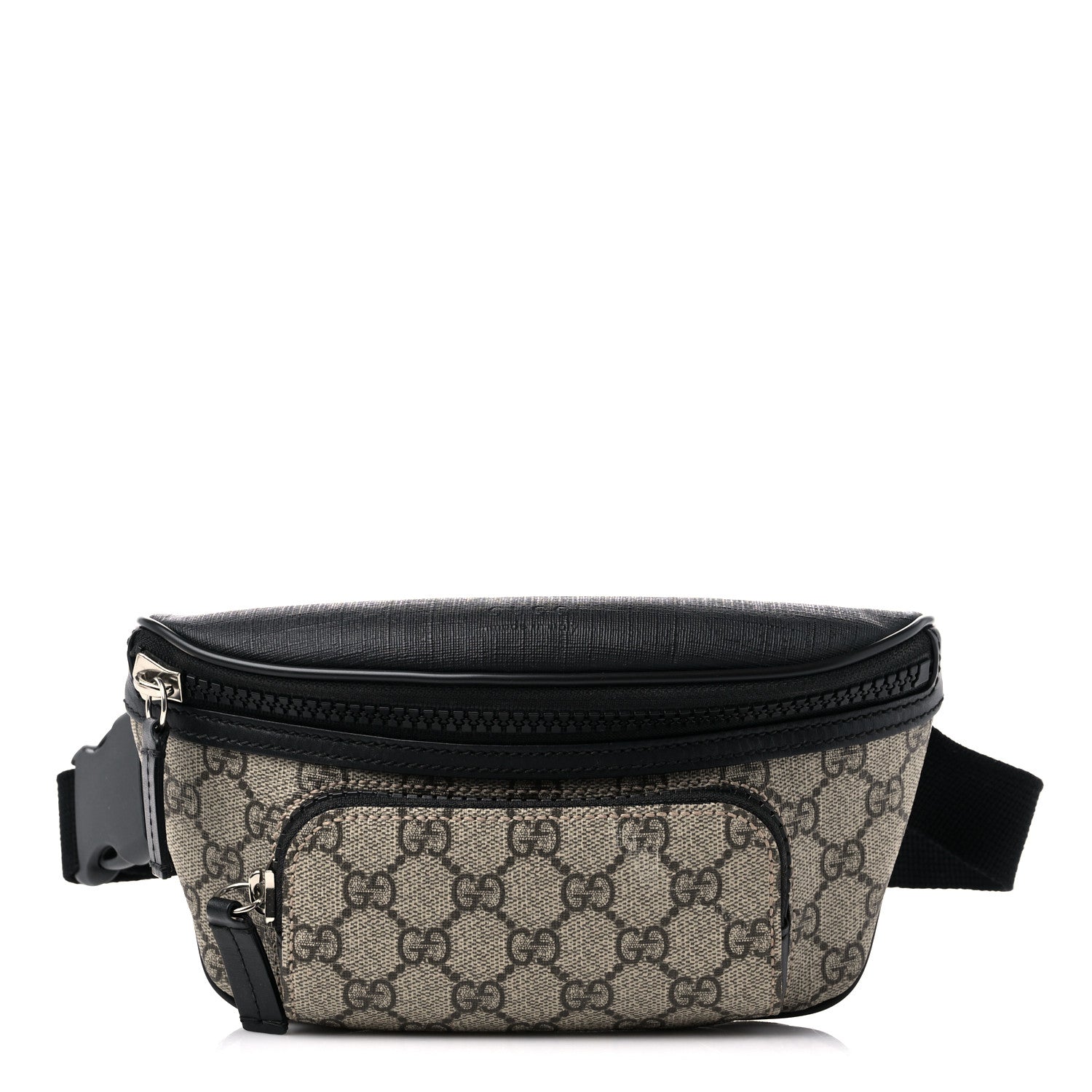 Gucci GG Supreme Monogram Belt Bag Black 1 of 9
