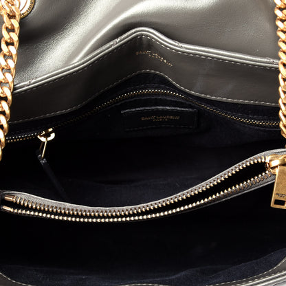 Saint Laurent Calfskin Y Quilted Monogram Medium Loulou Chain Satchel Earth 5 of 9