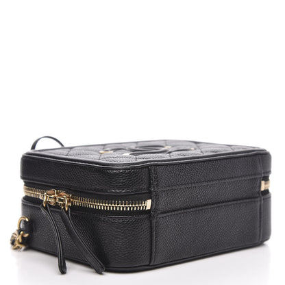 Chanel Caviar Quilted Small CC Filigree Vanity Case Black 4 of 11