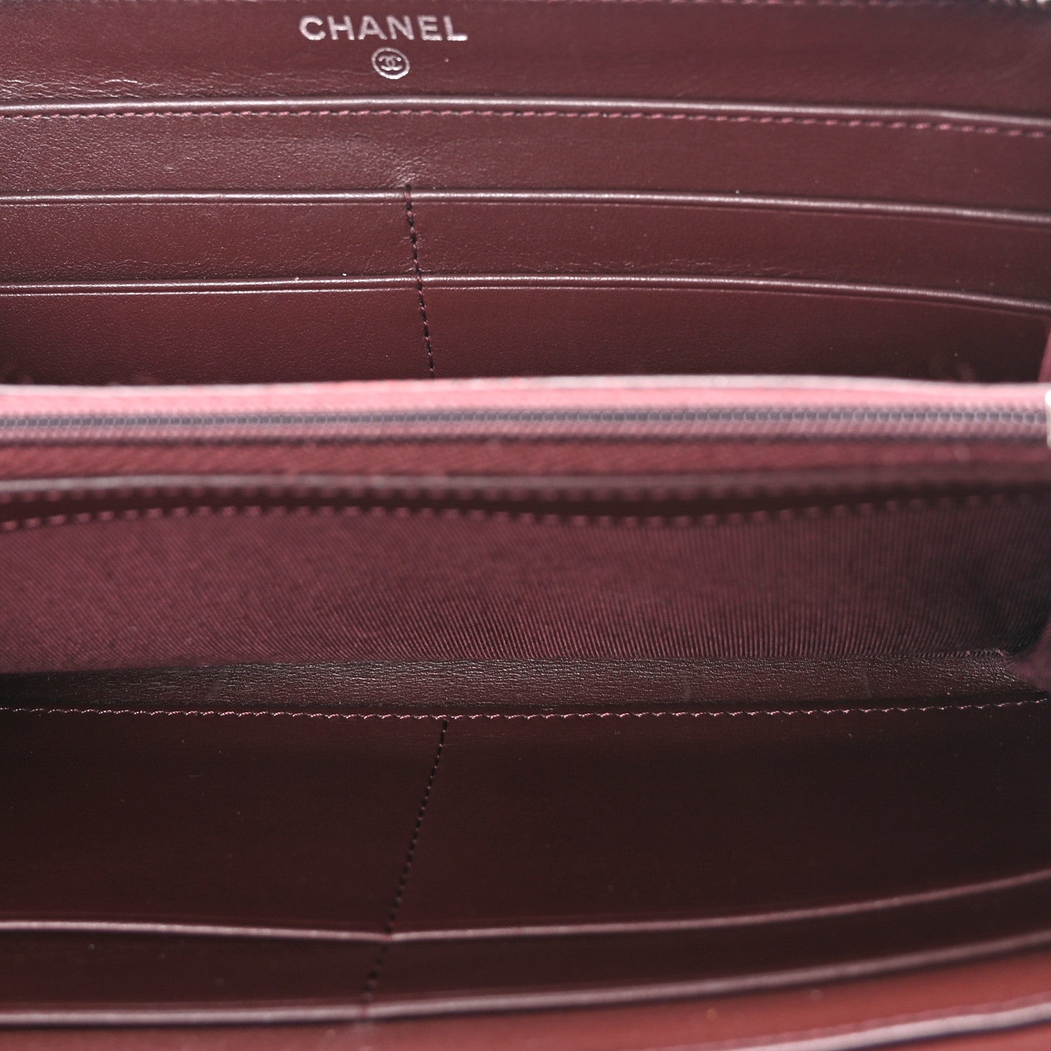 Chanel Caviar Quilted Large Gusset Zip Around Wallet Black 5 of 9