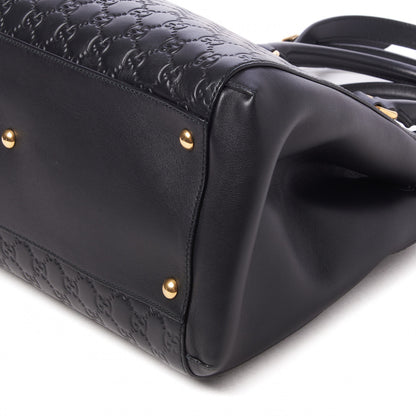 Gucci Soft Guccissima Signature Top Handle Tote Bag Black 5 of 8