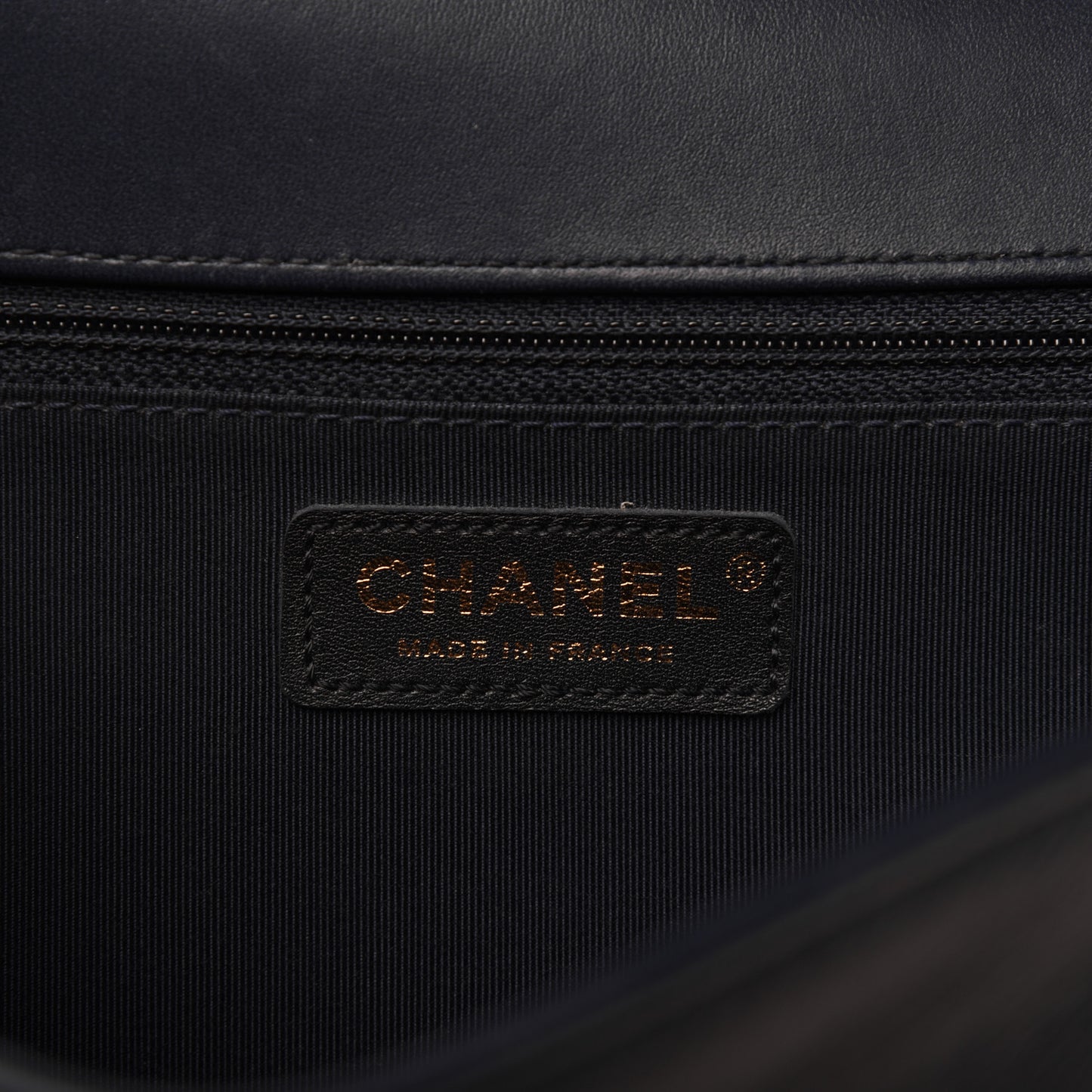 Lambskin Quilted New Medium Boy Flap Navy Blue