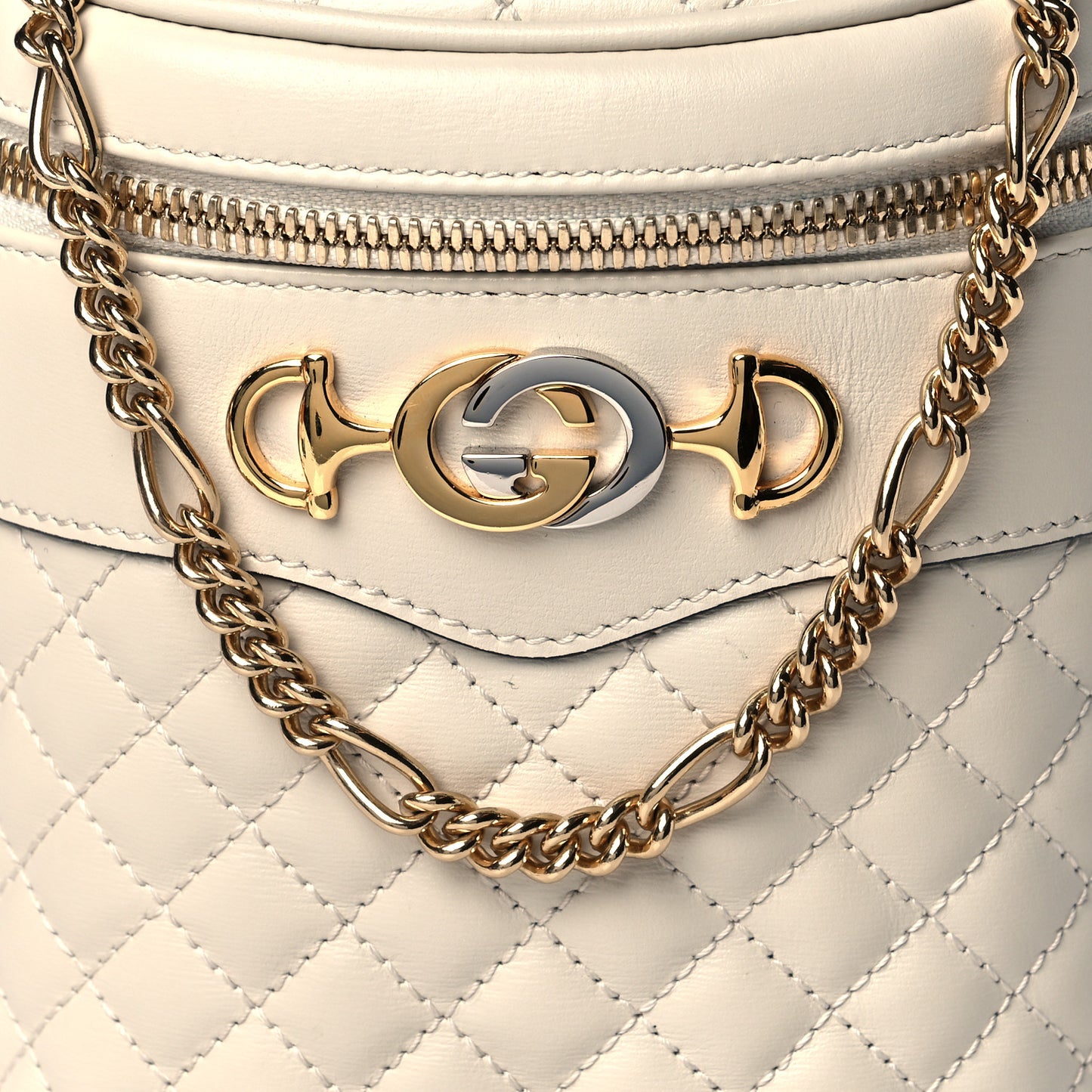 Calfskin Trapuntata Zumi Belt Bag Off White