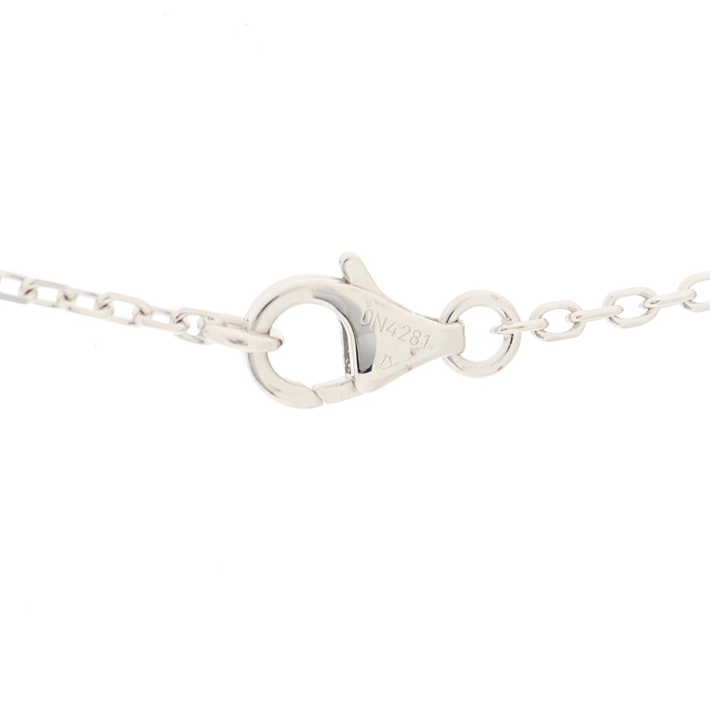 18K White Gold Diamond Hearts and Symbols Necklace