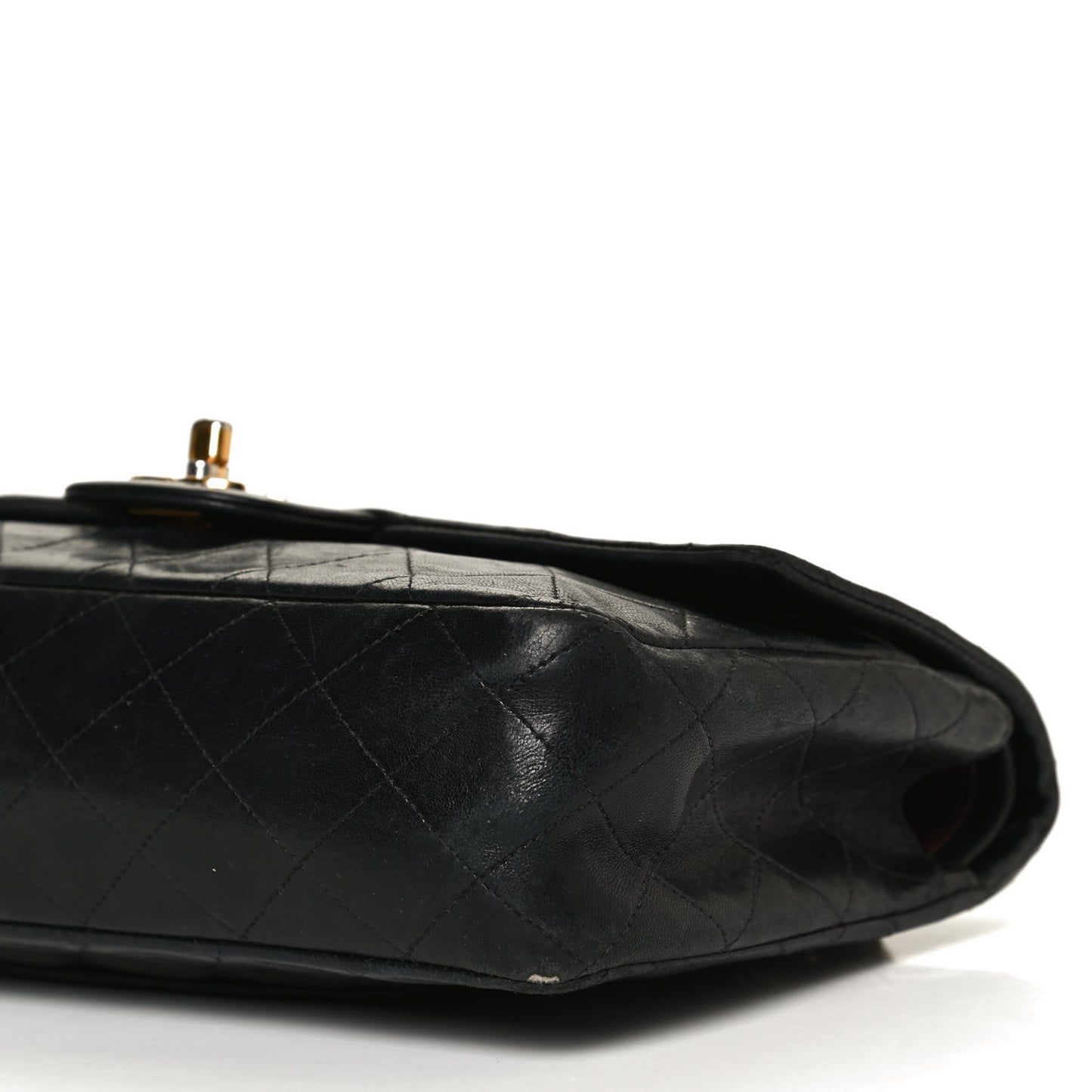 Lambskin Quilted Small Double Flap Black