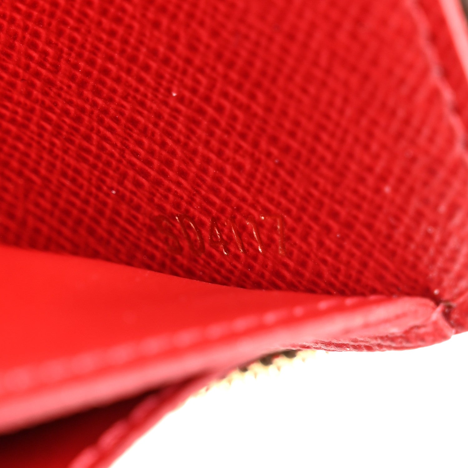 Louis Vuitton Damier Ebene Clemence Wallet Cherry 7 of 7
