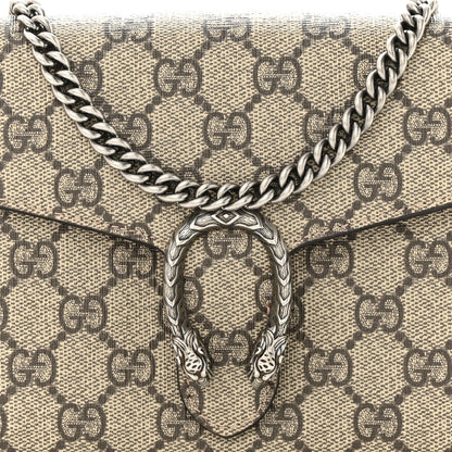 Gucci GG Supreme Monogram Mini Dionysus Chain Wallet Beige Vulcanic Red 9 of 12