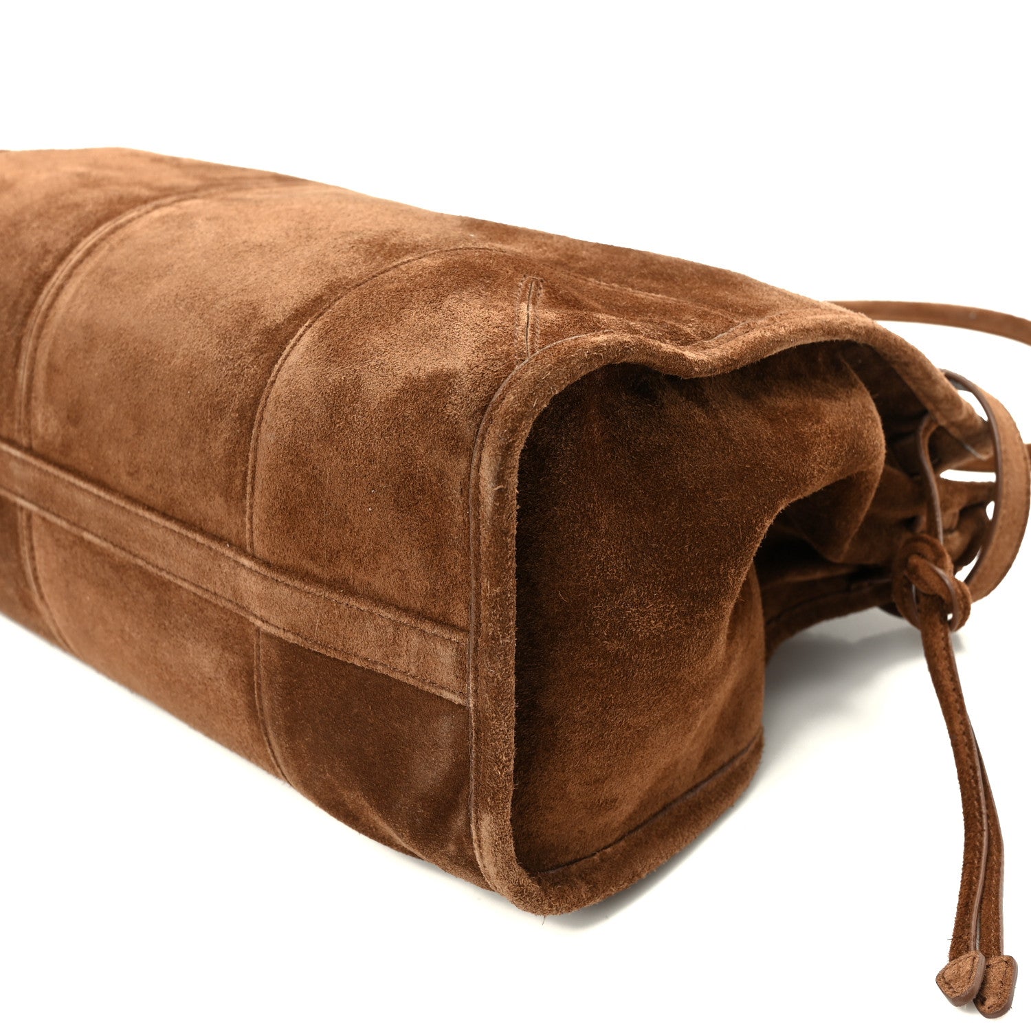Prada Suede Large Bonnie Shoulder Bag Cocoa Brown 9 of 9