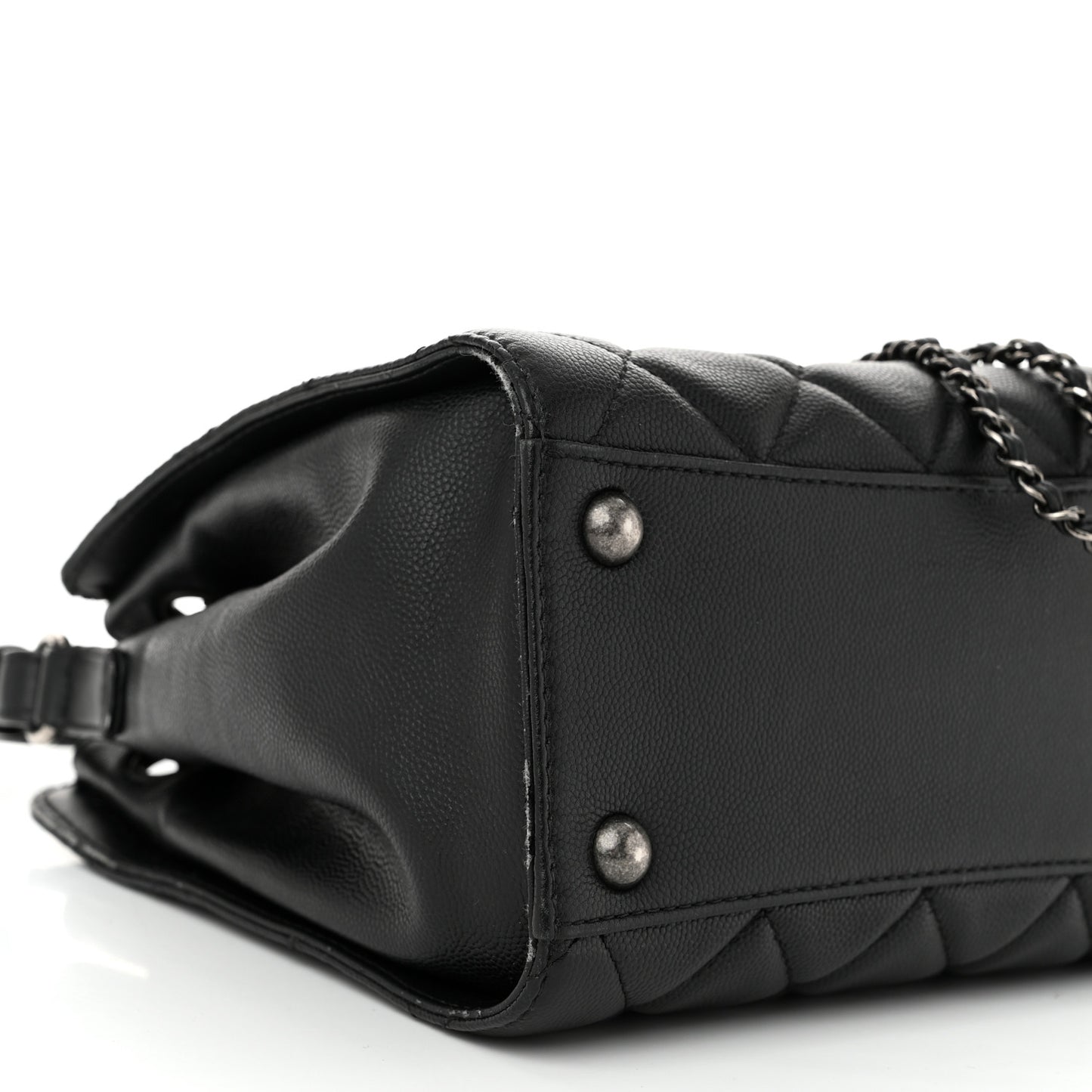 Caviar Quilted Small CC Bucket Bag Black