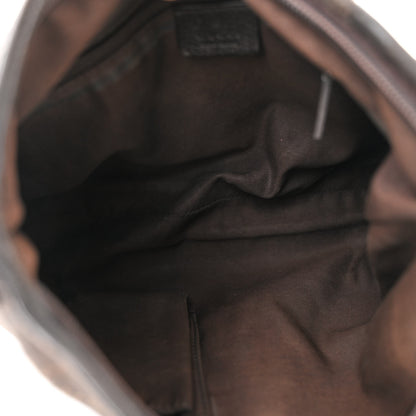 Gucci Denim Monogram Abbey D Ring Hobo Brown 5 of 13