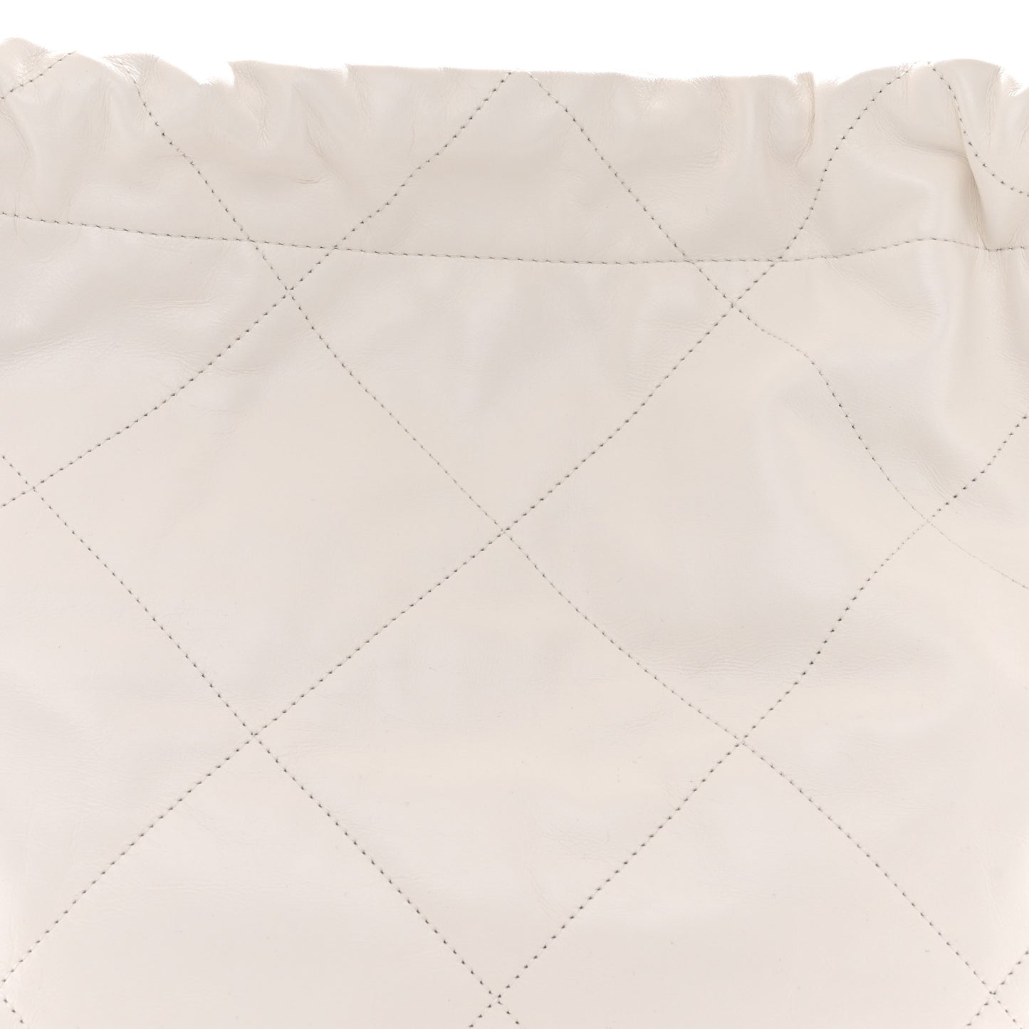 Shiny Calfskin Quilted Large Chanel 22 White