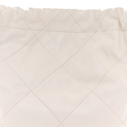 Chanel Shiny Calfskin Quilted Large Chanel 22 White 9 of 11
