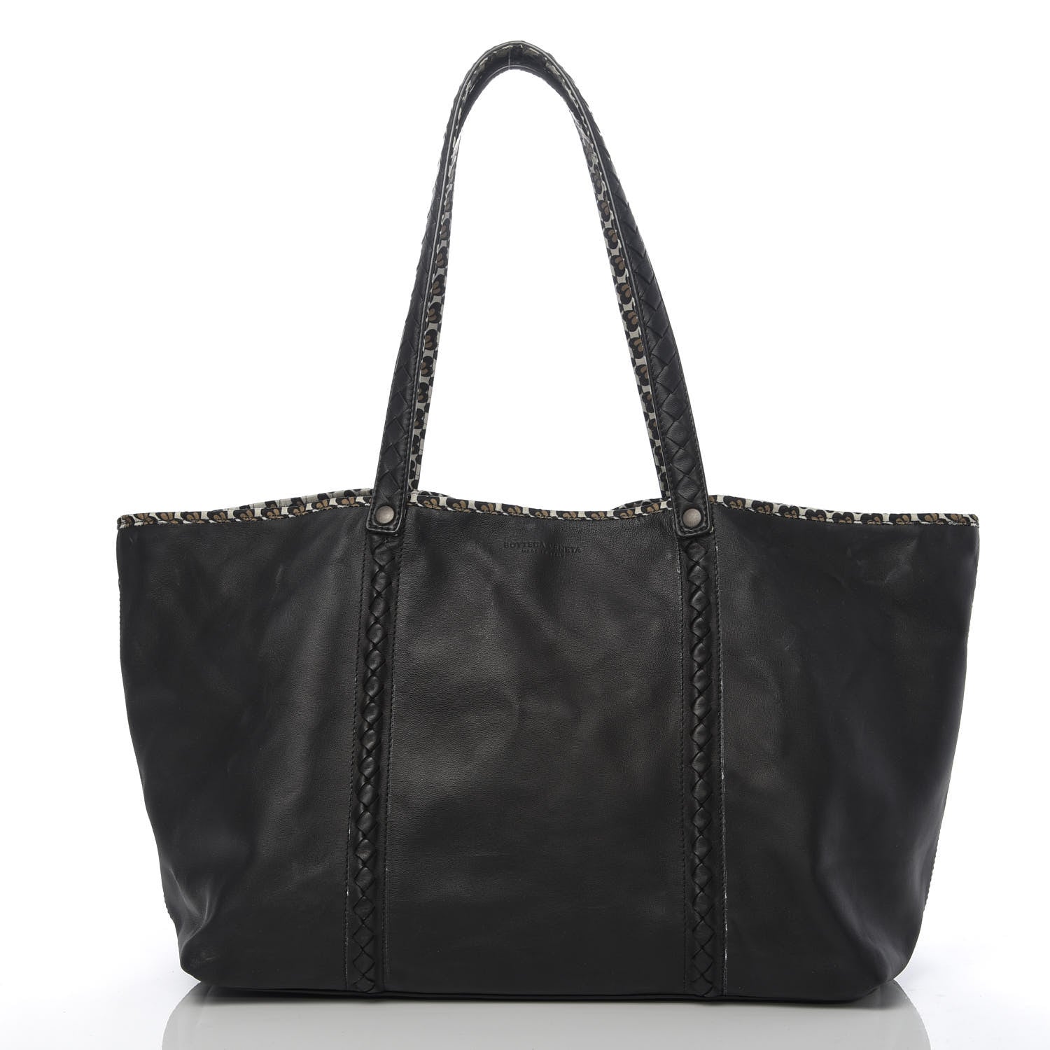Bottega Veneta Nappa Nylon Medium Reversible Butterfly Shoulder Bag Black Cement 1 of 18