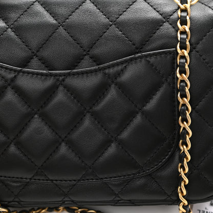 Chanel Lambskin Quilted Mini Rectangular Pearl Crush Flap Black 12 of 13