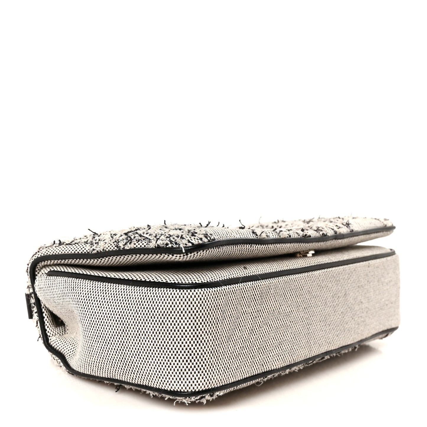 Lambskin Needle Punch Quilted Check Small Lola Bag White Black