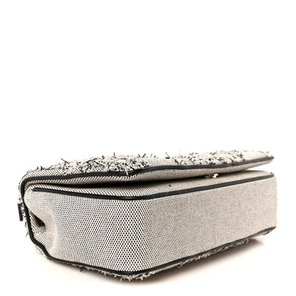Burberry Lambskin Needle Punch Quilted Check Small Lola Bag White Black 4 of 10