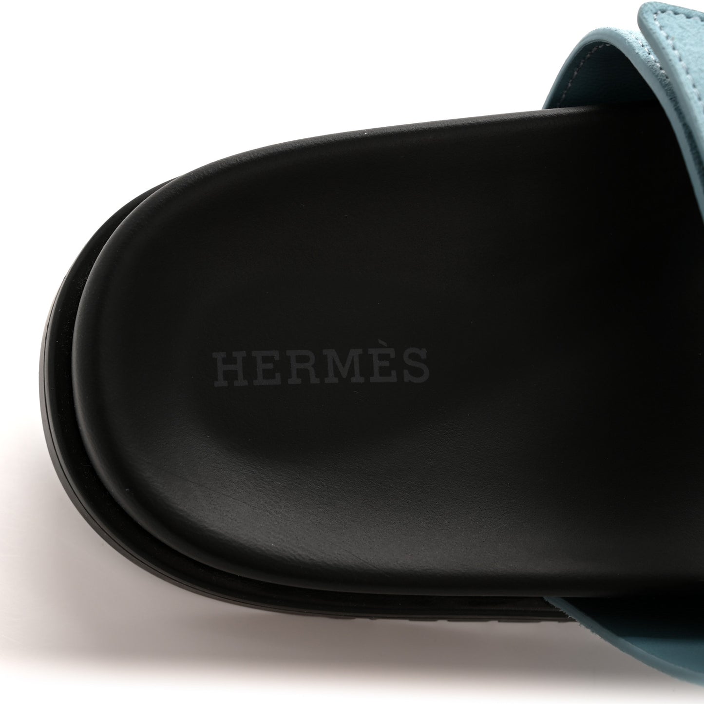 Suede Goatskin Womens Chypre Sandals 38 Bleu Mineral