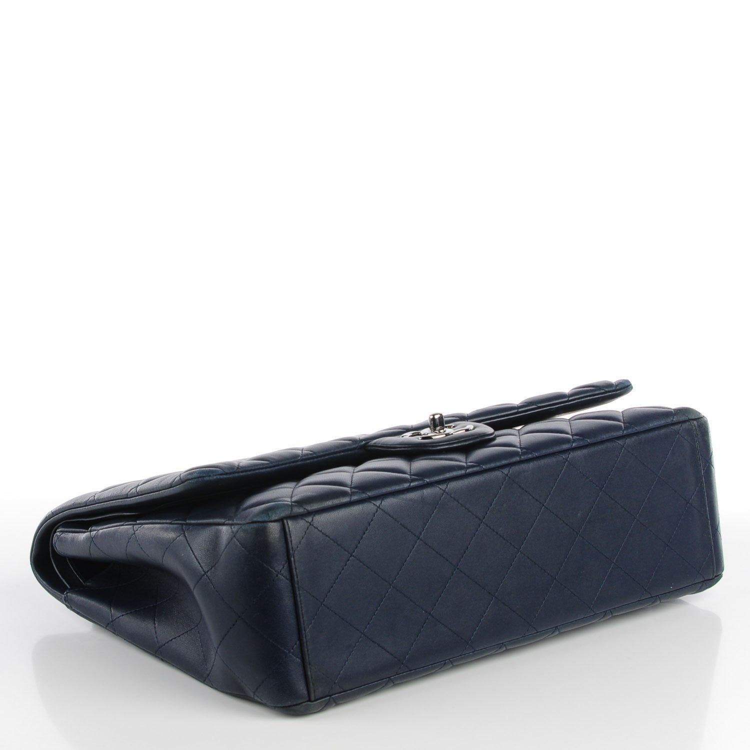 Chanel Lambskin Quilted Maxi Double Flap Dark Blue 4 of 8