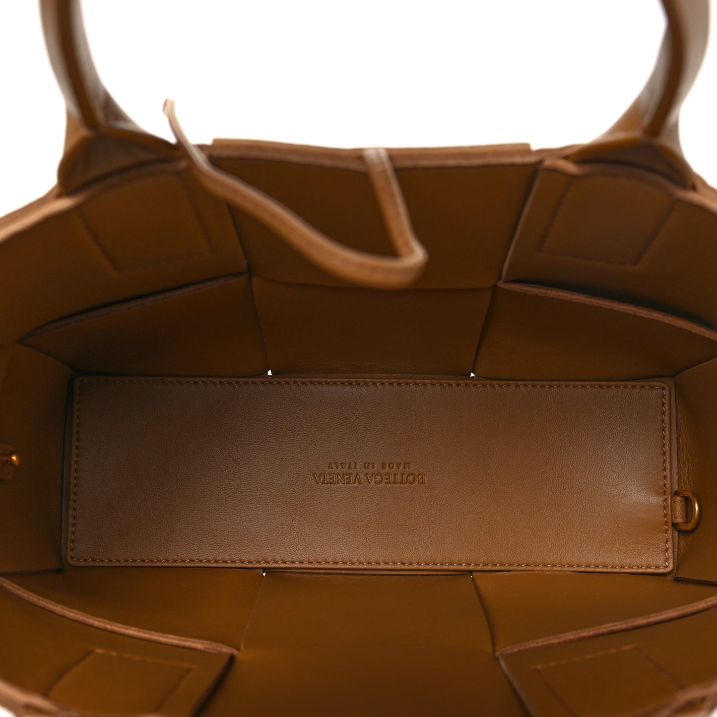 Nappa Maxi Intrecciato Mini Arco Tote Camel