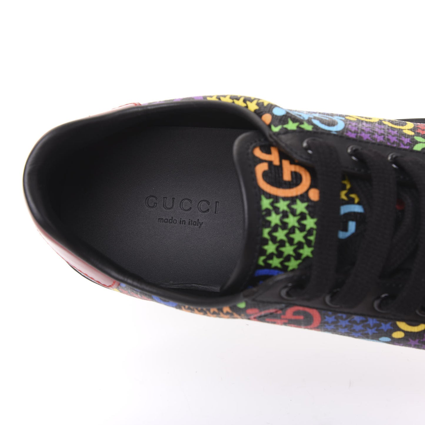 GG Supreme Monogram Psychedelic Sneakers 37 Black Multicolor