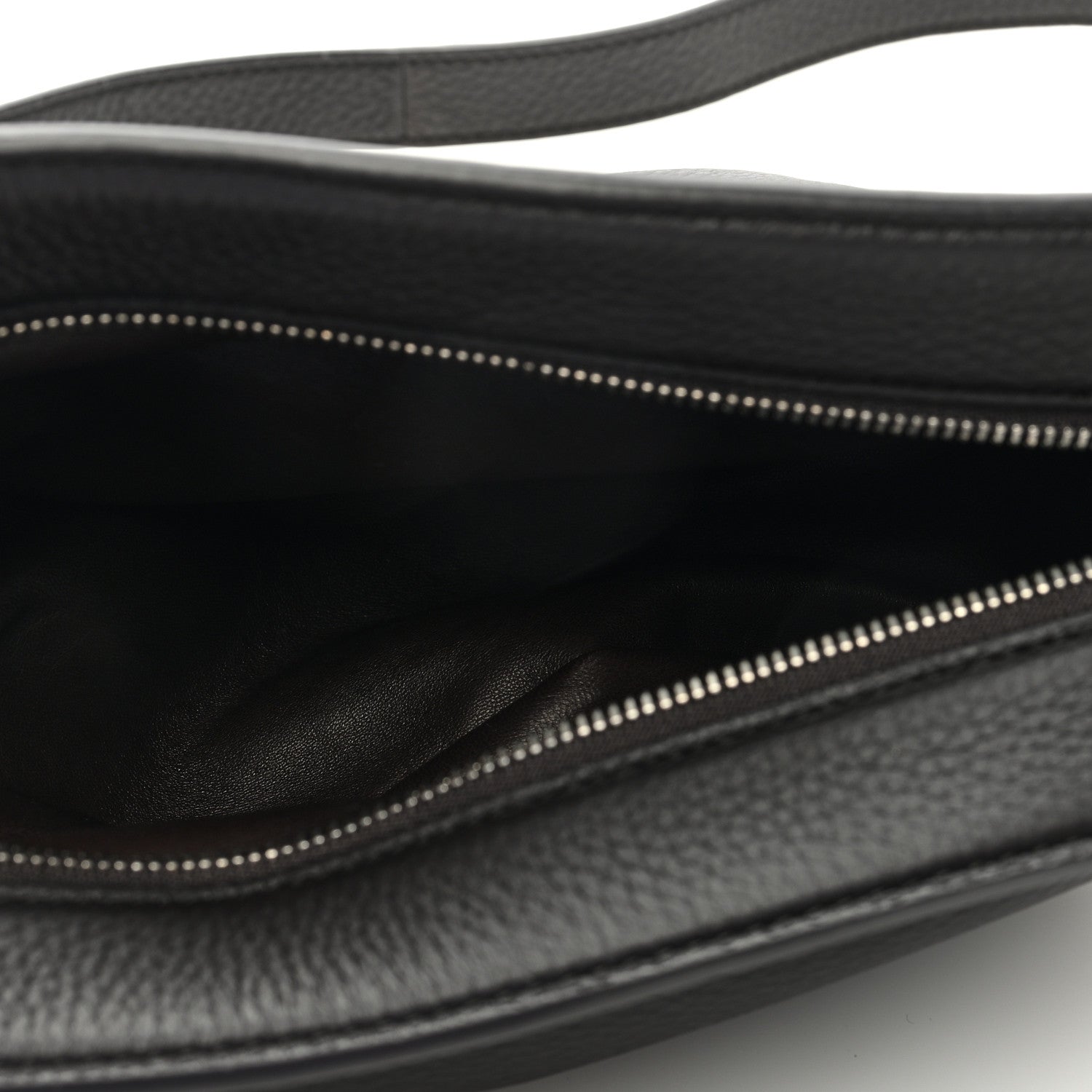 The Row Grained Calfskin Small Slouchy Banana Bag Black 5 of 8