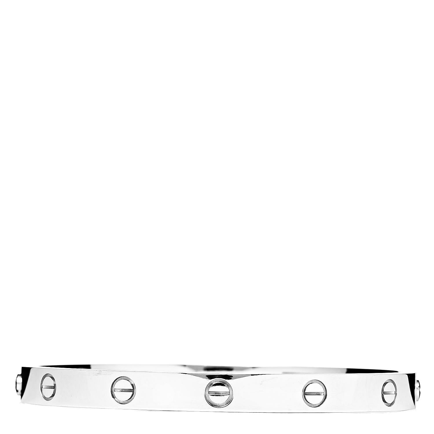 Cartier 18K White Gold LOVE Bracelet 19 1 of 6