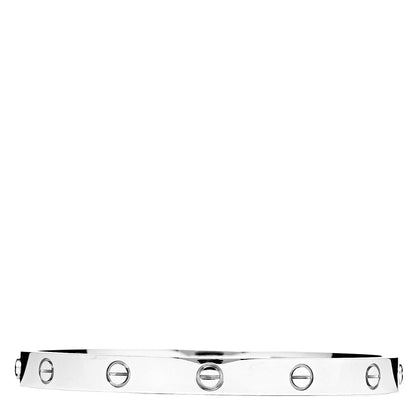 Cartier 18K White Gold LOVE Bracelet 19 1 of 6