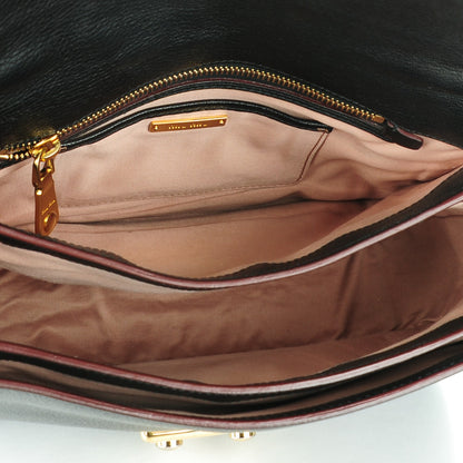 Miu Miu Goatskin Madras Shoulder Bag Nero Black 14 of 14