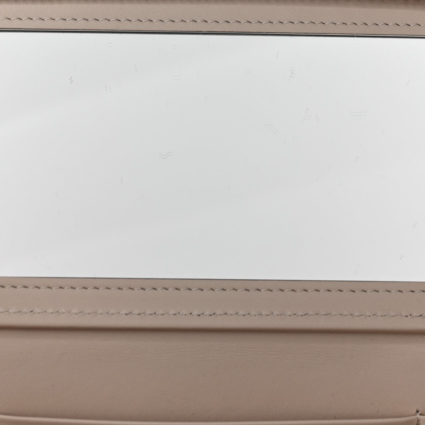 Caviar Quilted Top Handle Pocket Vanity Case Beige