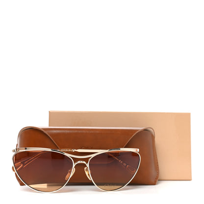 Chloe Metal Cat Eye Sunglasses CH0386S Gold 7 of 7