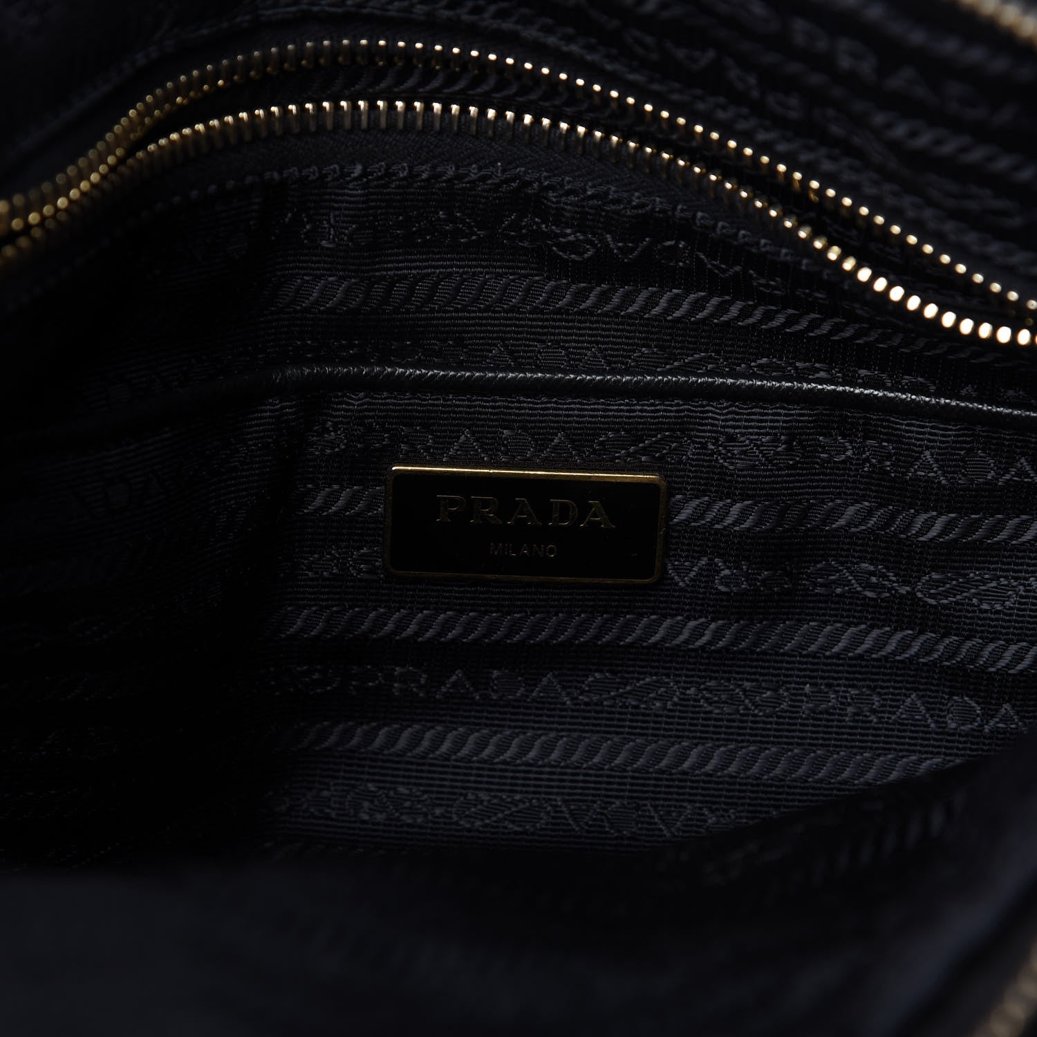 Prada Tessuto Nylon Saffiano Tote Black 8 of 13