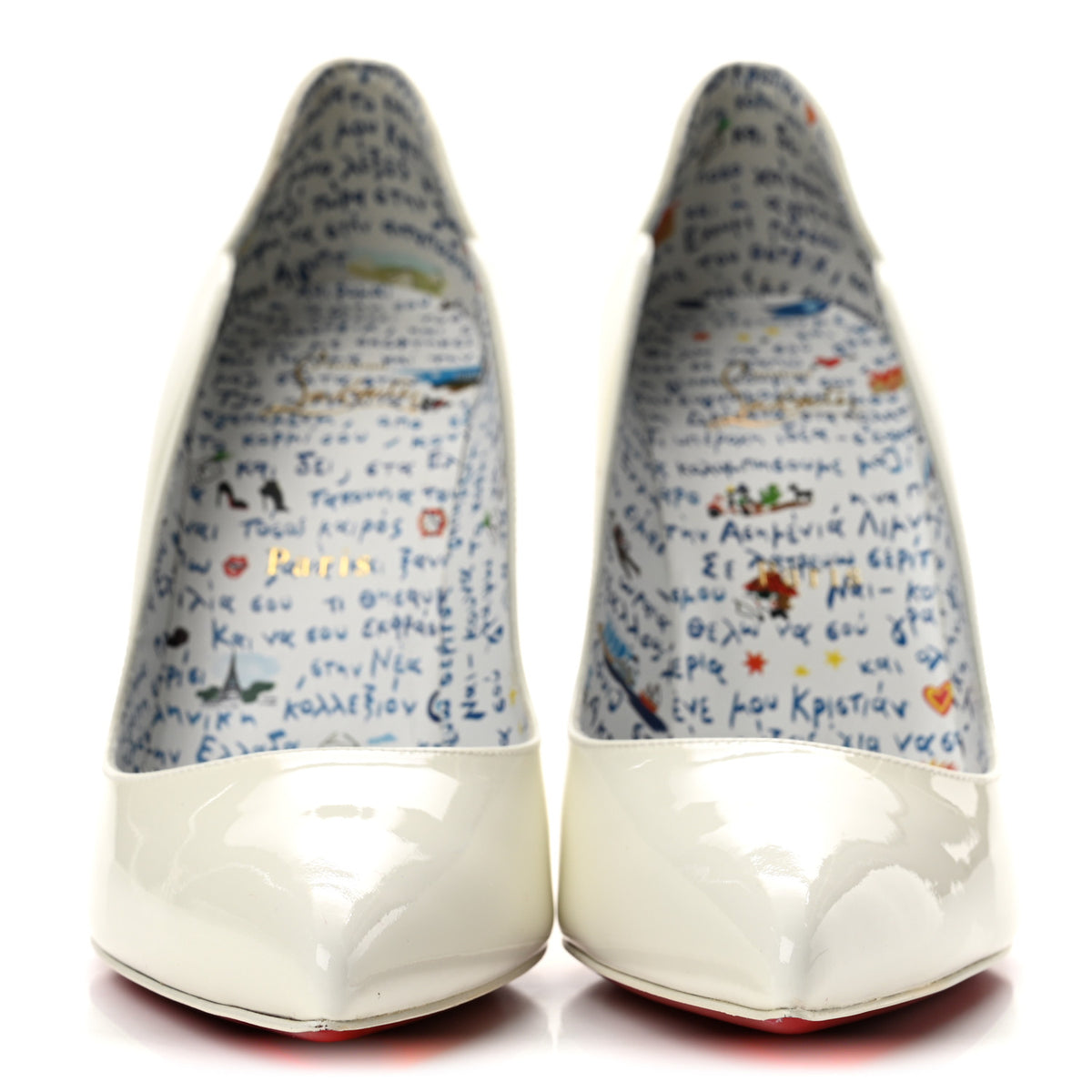 Patent Lin Lexi Hot Chick 100 Pumps  39.5 White Multicolor