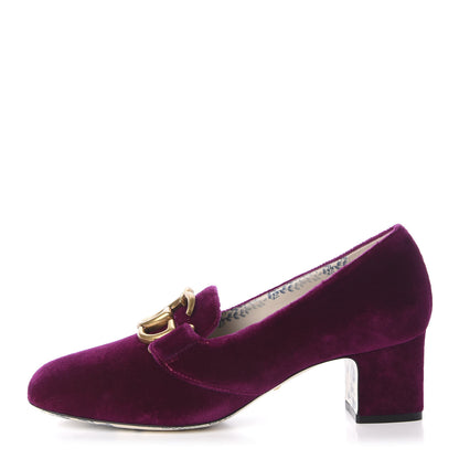 Gucci Softy Velvet GG Victoire 55mm Loafer Pumps 37.5 Fucsia 1 of 9