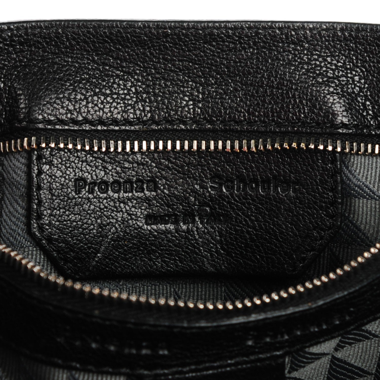Proenza Schouler Calfskin Triangle Print Medium PS1 Satchel Black White 7 of 9