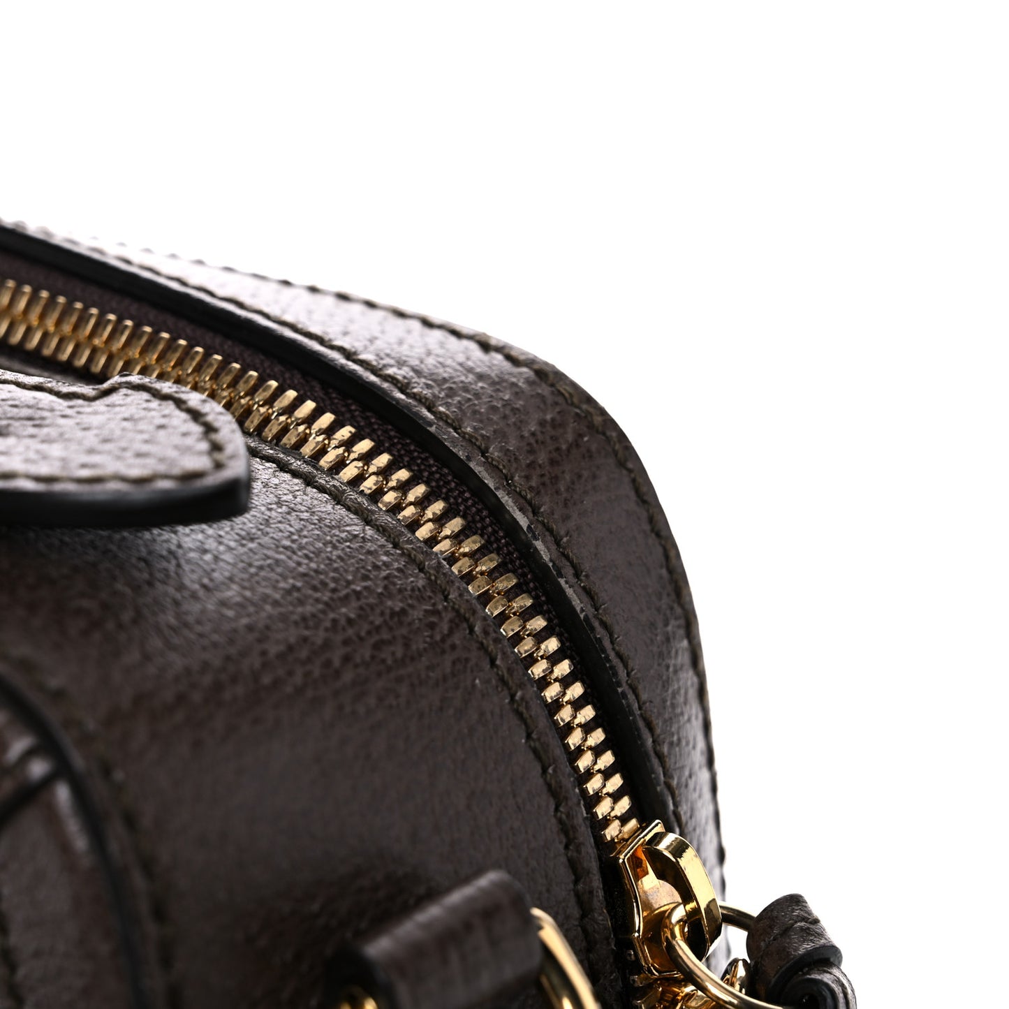 GG Supreme Web Small Ophidia Top Handle Shoulder Bag Brown