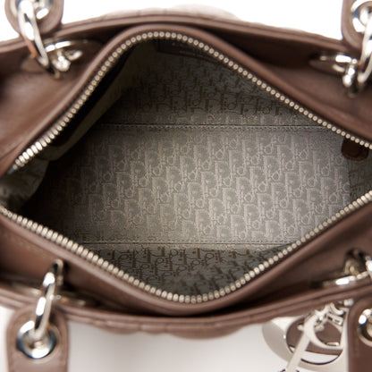 Christian Dior Lambskin Cannage Medium Lady Dior Brown 5 of 11