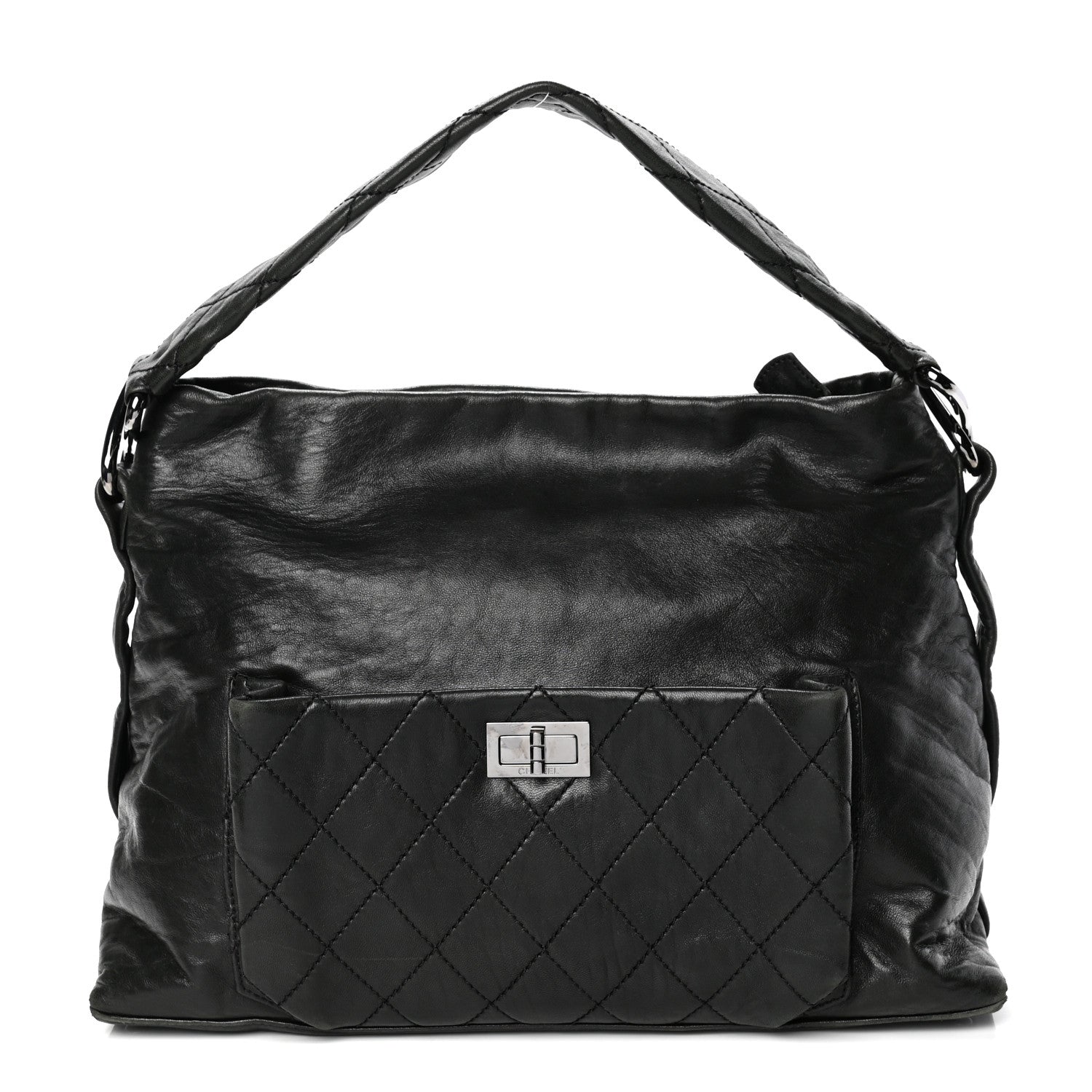 Chanel Lambskin Quilted 8 Knots Hobo Black 1 of 5