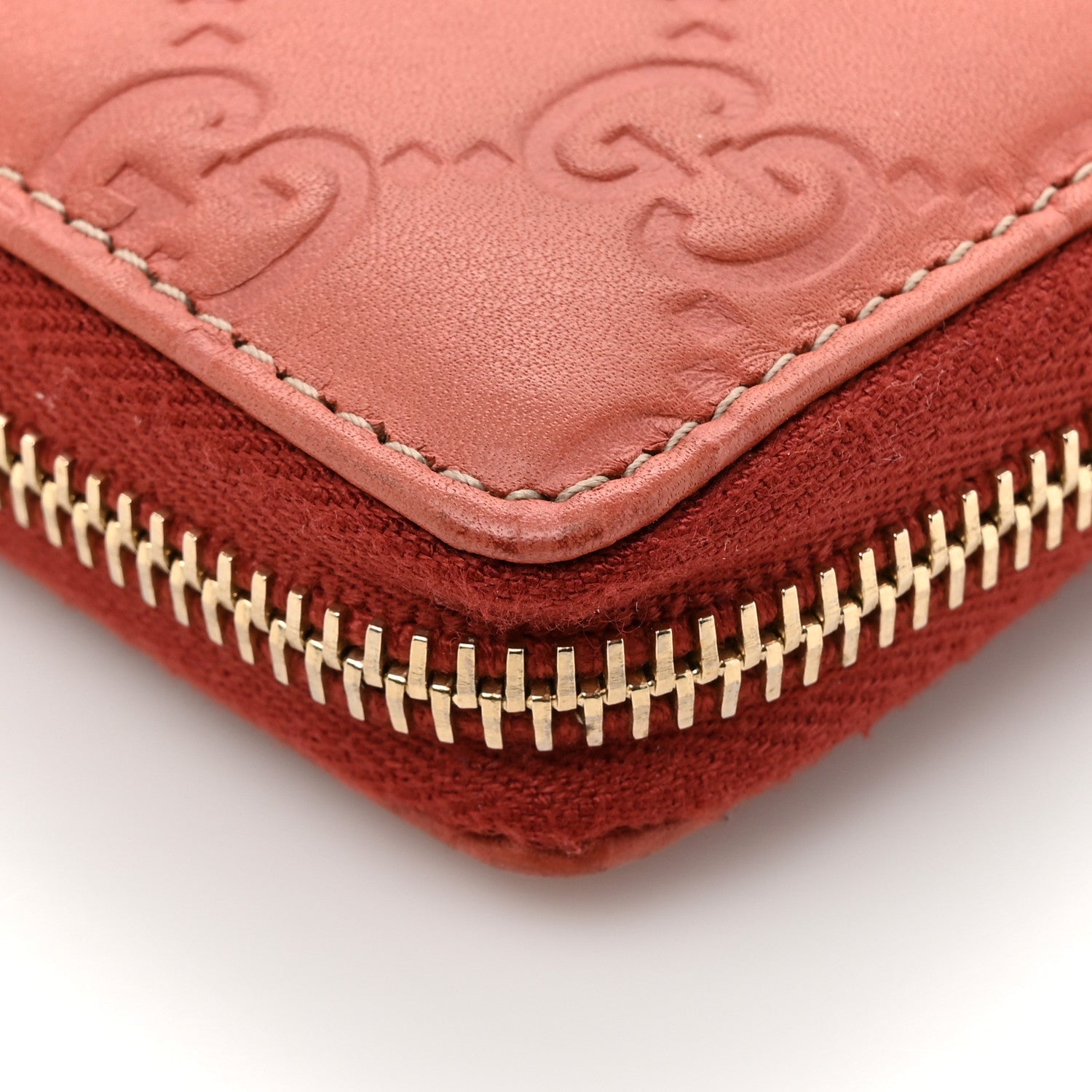 Gucci Guccissima GG Pierce Zip Around Wallet Coral 16 of 18