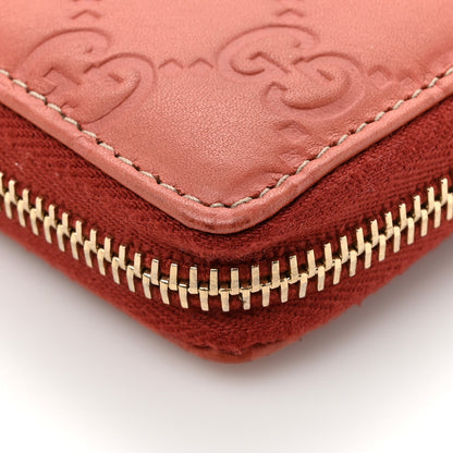 Gucci Guccissima GG Pierce Zip Around Wallet Coral 16 of 18