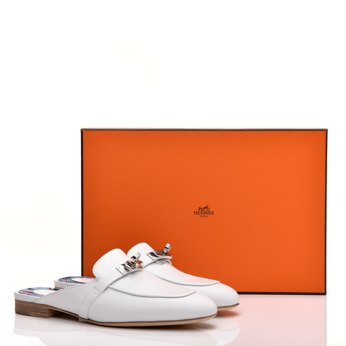 Calfskin Oz Mules 36 White