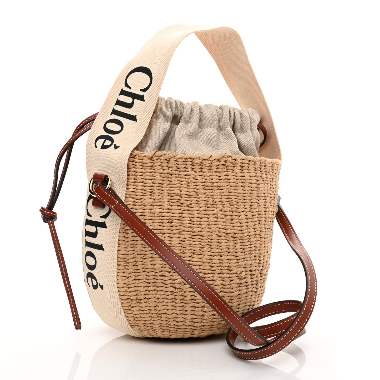 Natural Woven Fiber Small Woody Basket