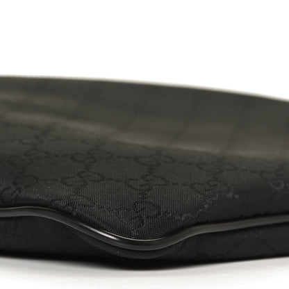 Gucci Nylon Monogram Medium Flat Messenger Bag Black 10 of 11